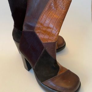 Pony hair vintage boots